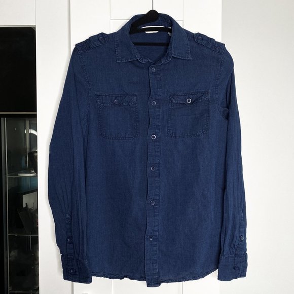 FREE ADD ON - H&M Denim Look Blue Flannel Shirt - Picture 4 of 8